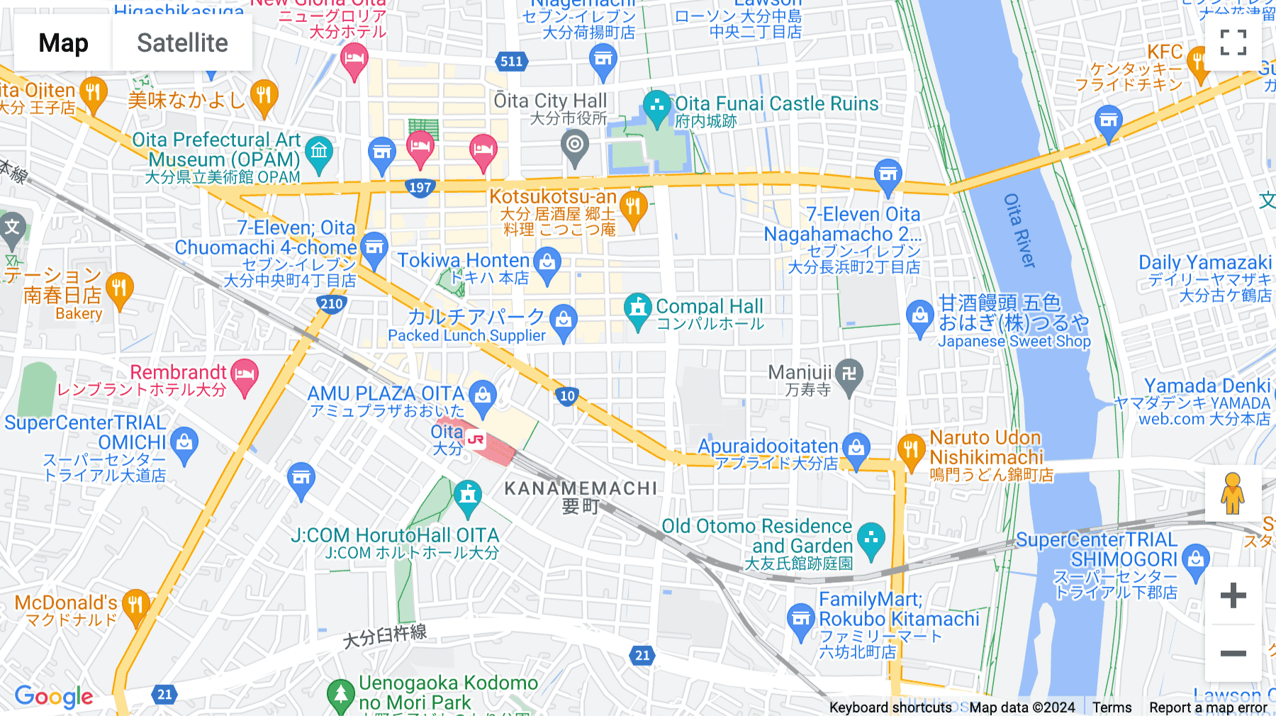 Click for interative map of 2-4-6 Kanaikecho, Oita