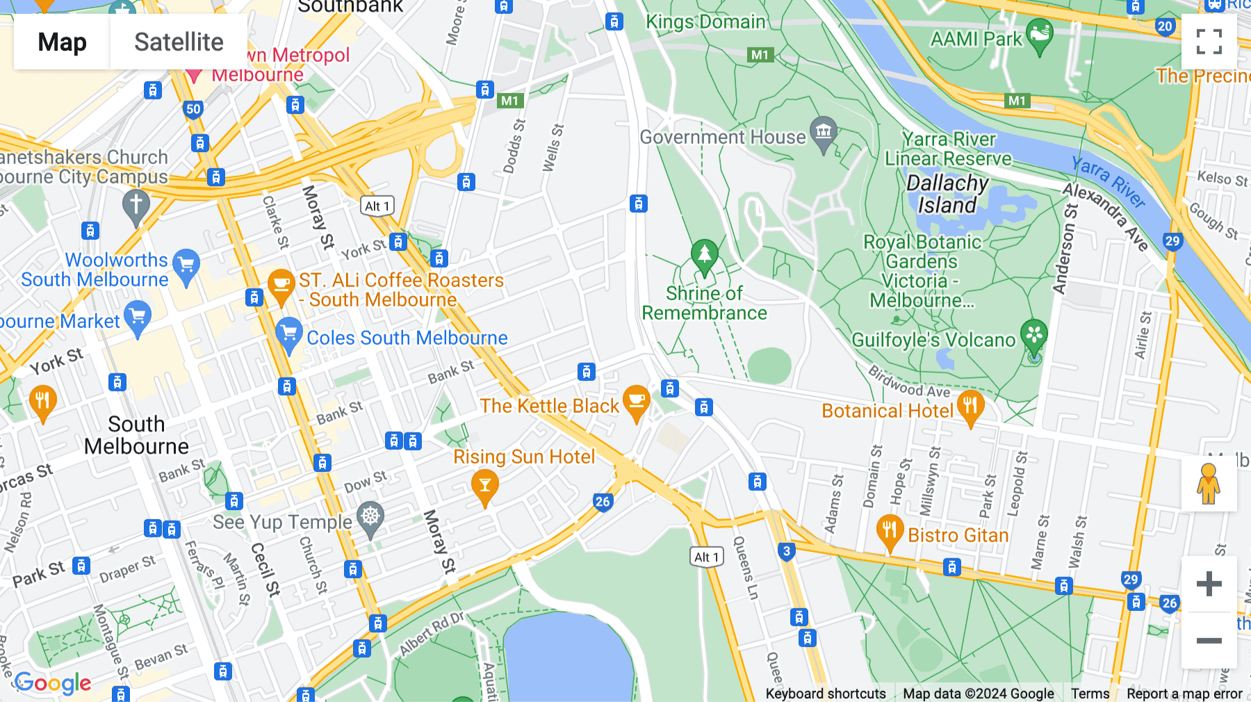 Click for interative map of 380 St Kilda Road, Level 14, Melbourne