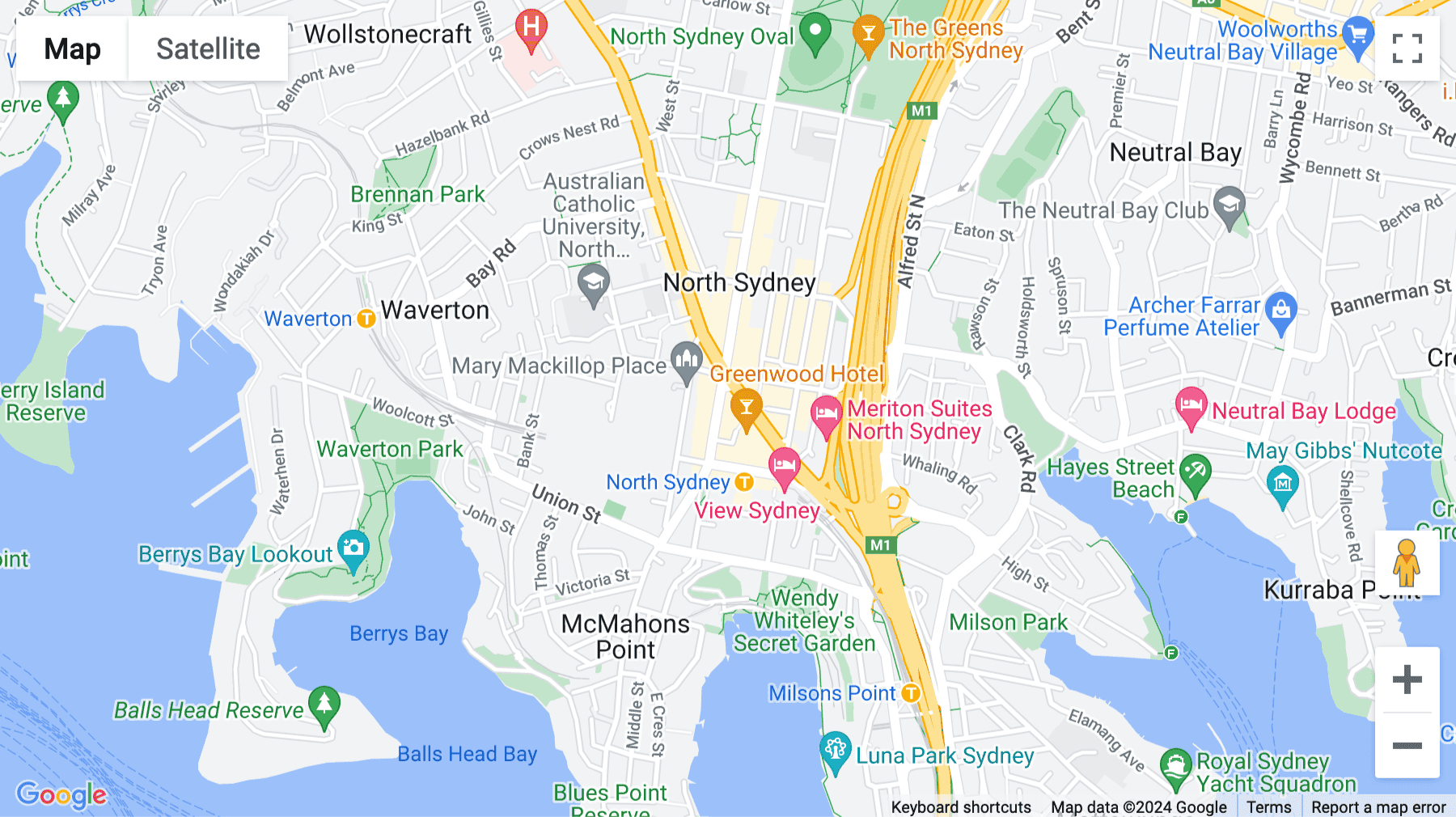Click for interative map of 101 Miller Street, Genworth Building, Sydney