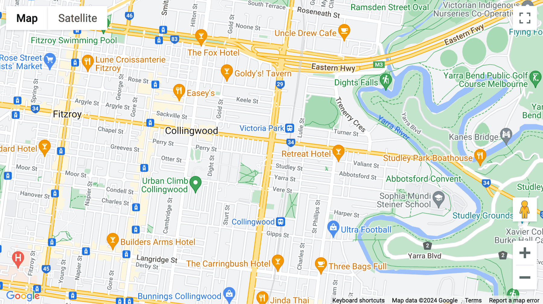 Click for interative map of 222 Hoddle Street, Melbourne