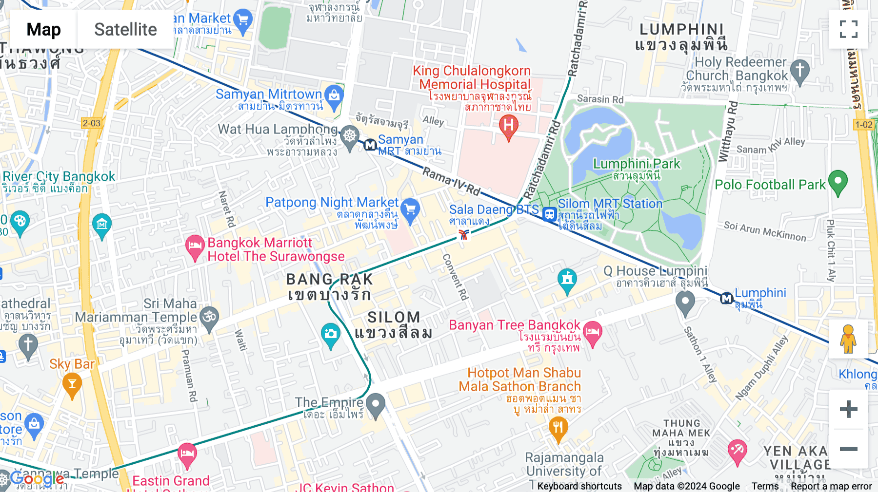 Click for interative map of 1 Convent Road, Silom, Park Silom Tower, Level 29 & 30, Bangkok