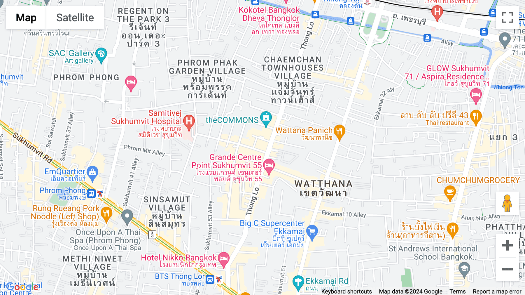 Click for interative map of 283/39, 41 Homeplace office building, 8th floor, Thong Lo 13 Alley, Klongtan Nua, Bangkok