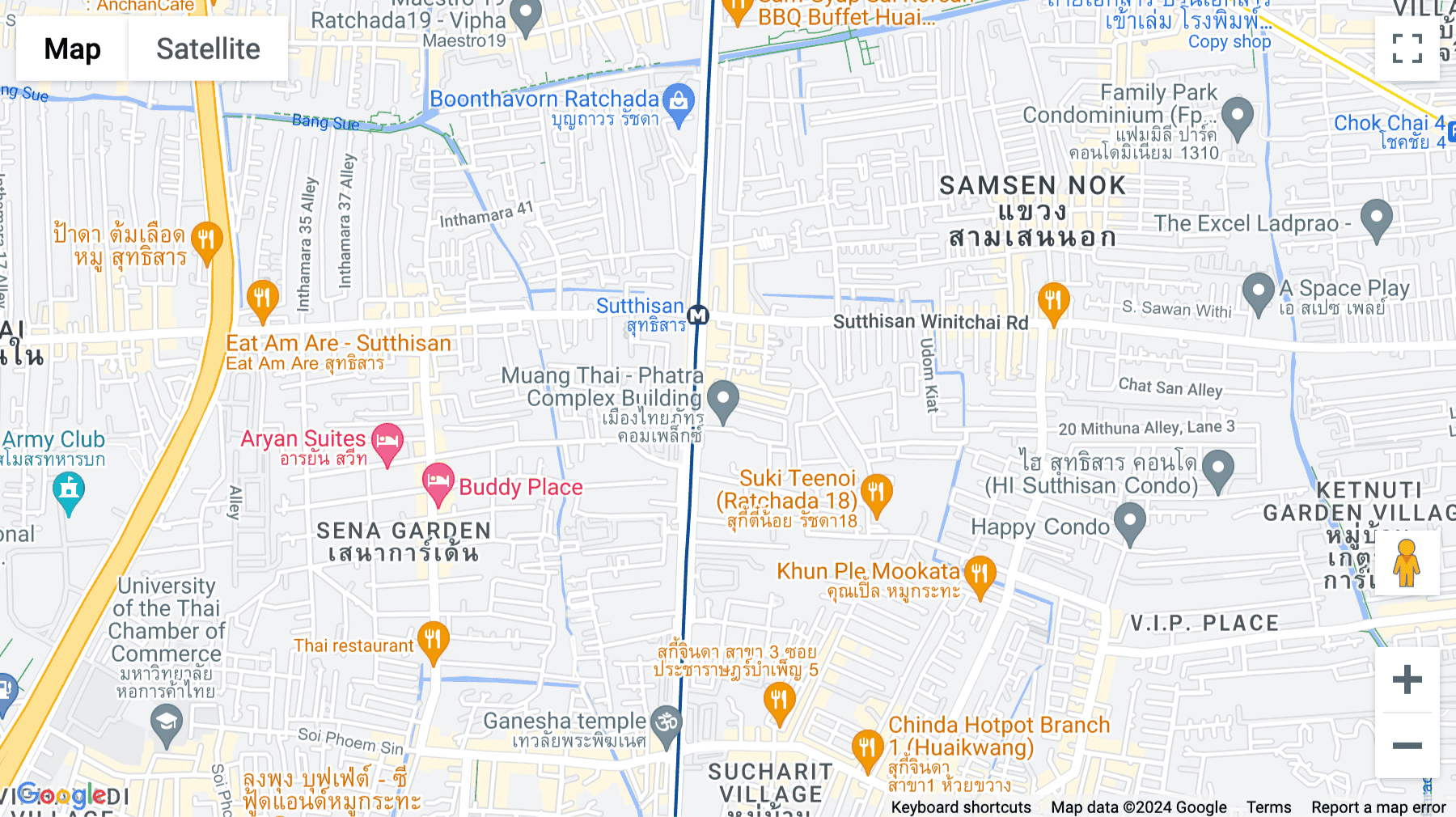 Click for interative map of QHPG+R24, Ratchadaphisek Road, Muang Thai, Tower A, Level 16, Bangkok
