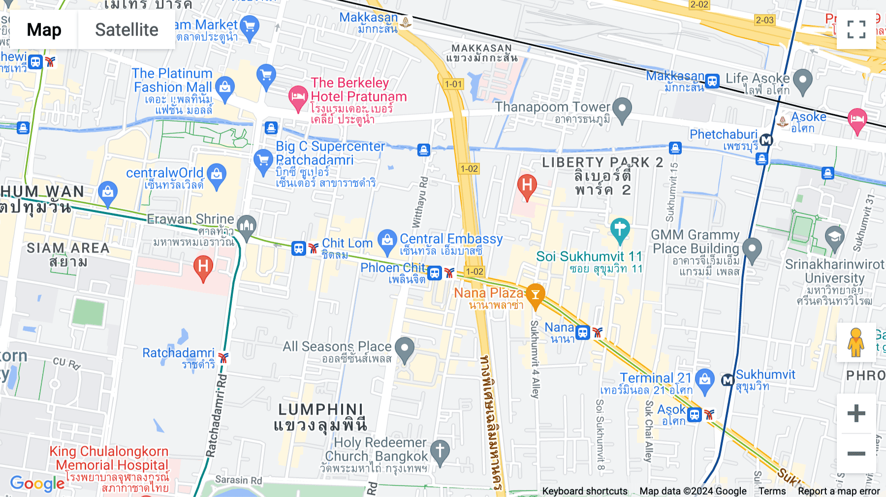 Click for interative map of Floor 37, 40, Ploenchit Road, Lumpini, Bangkok