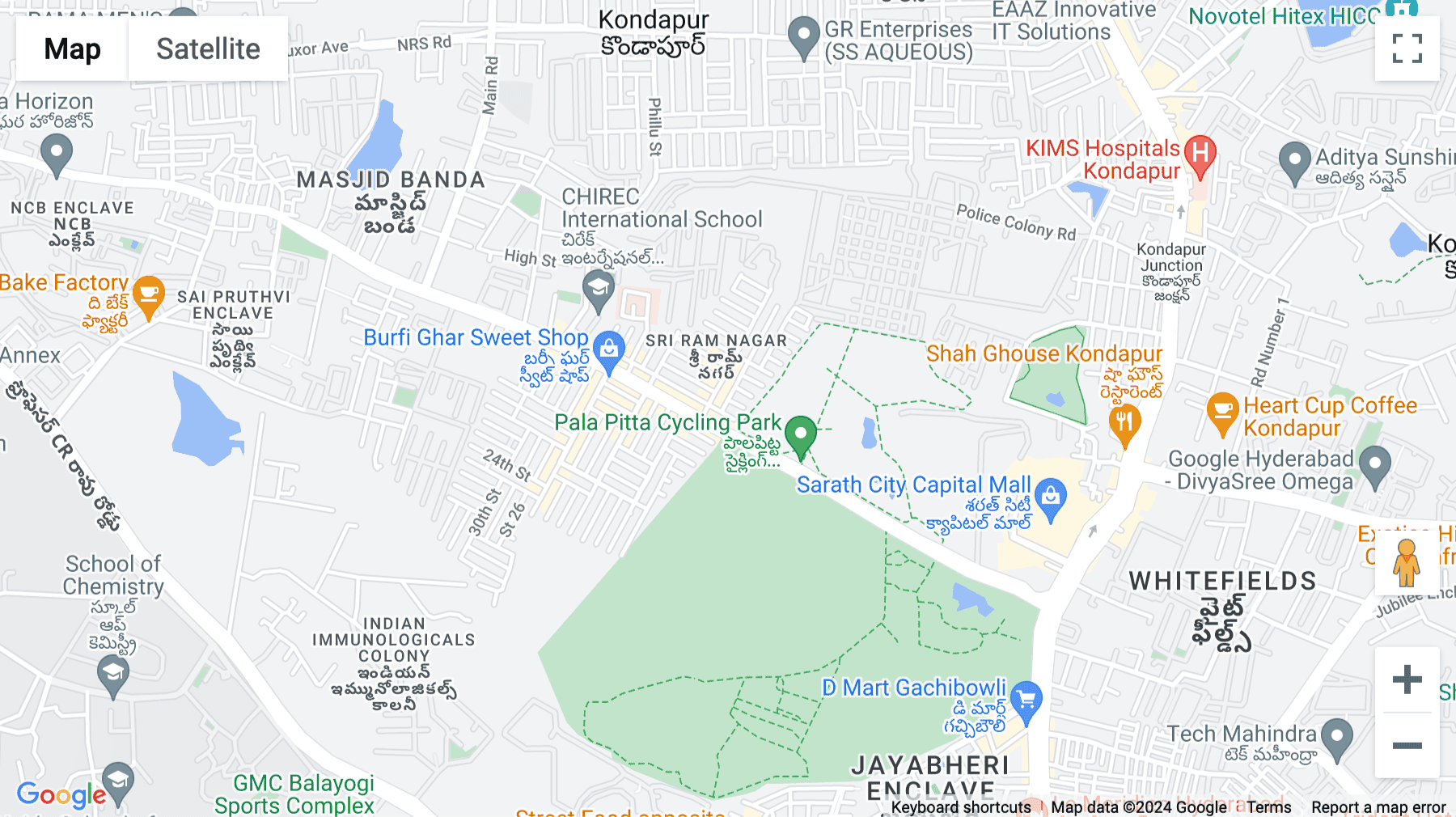 Click for interative map of Plot No. 255, 3rd Floor, Botanical Garden Road, Sri Ramnagar, Block B, Hyderabad