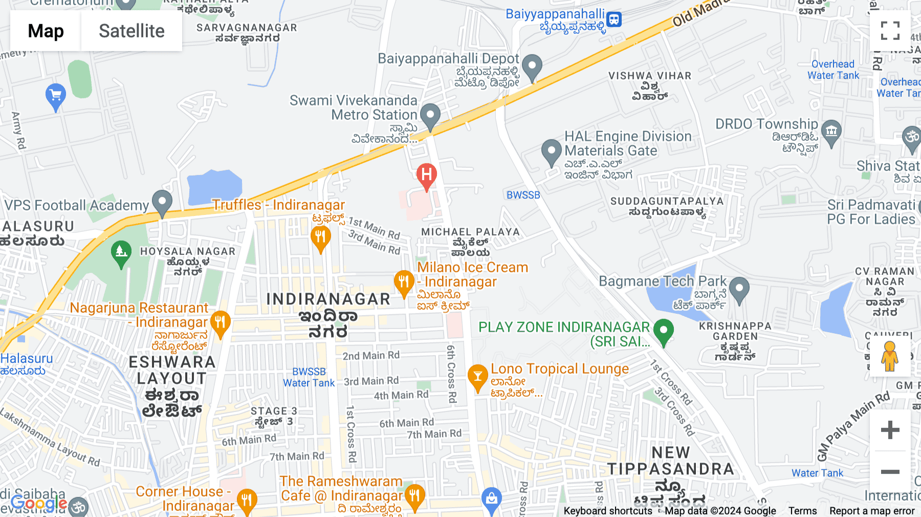 Click for interative map of 28/A, 80 Feet Road, Bangalore