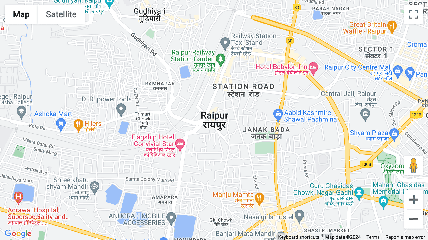 Click for interative map of C-240/6, Vallabh Nagar, Behind Union Bank, Near St. Gyaneshawar School, Raipur