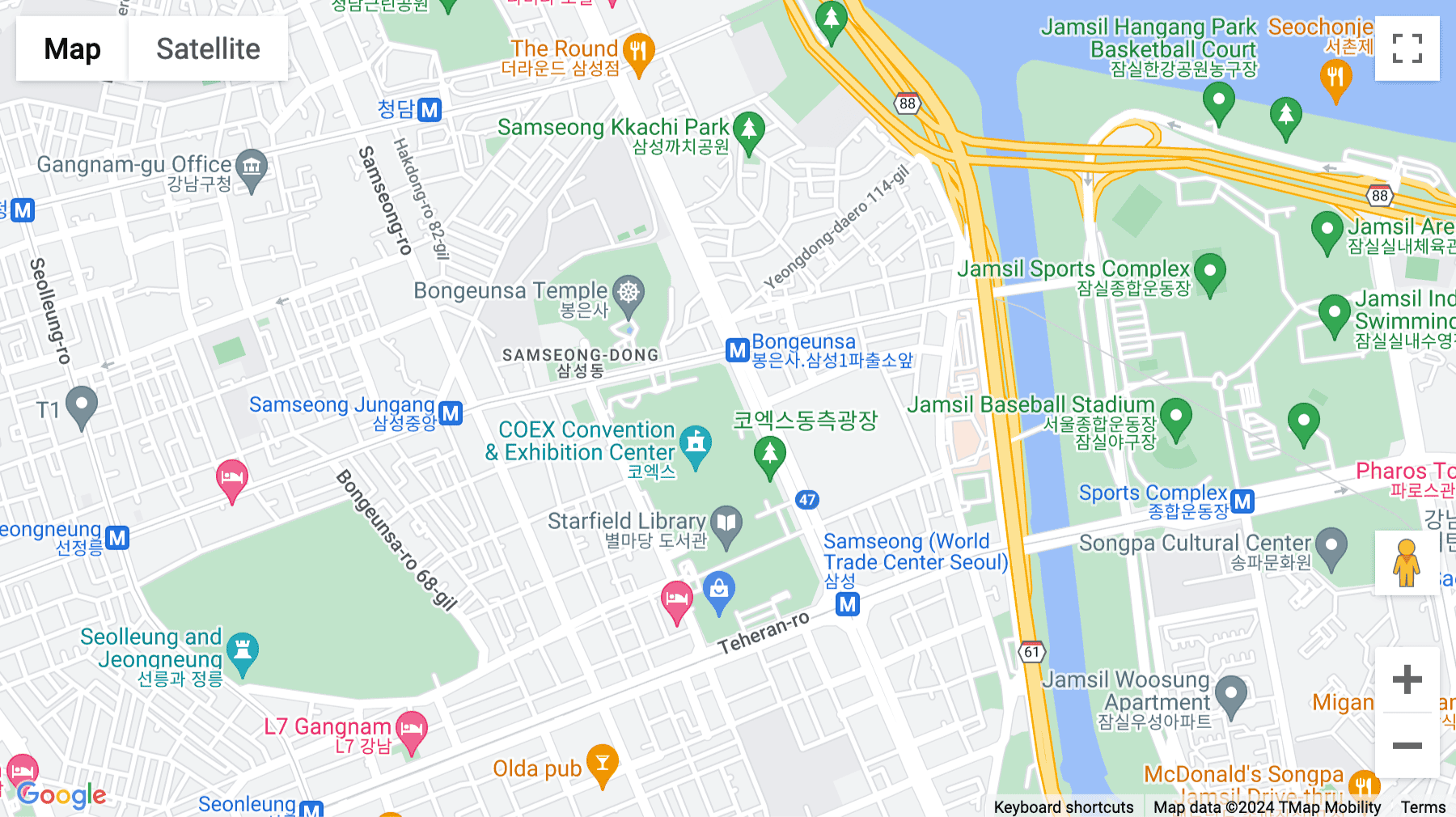 Click for interative map of 517 Yeongdong-daero, 30, 37th floor, ASEM Tower, (COEX Complex), Seoul
