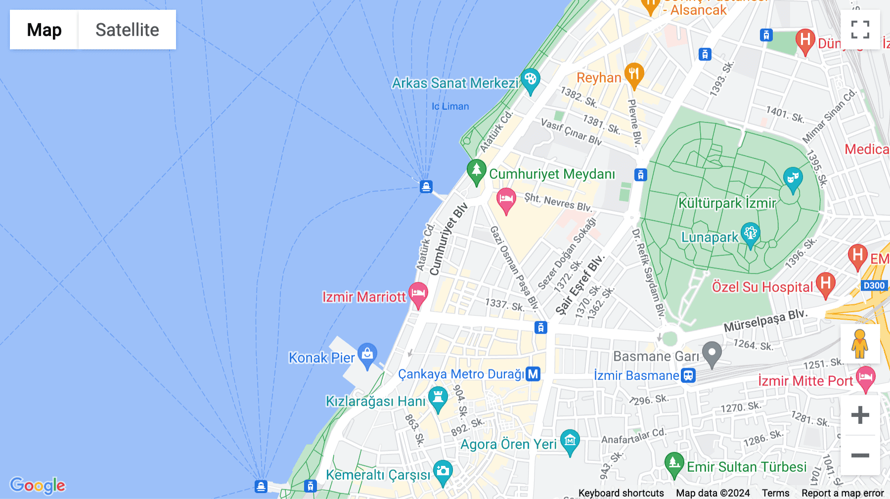 Click for interative map of Akdeniz Mahalle Cumhuriyet Bulvarı No.120, İzQ Girişimcilik Merkezi, Izmir
