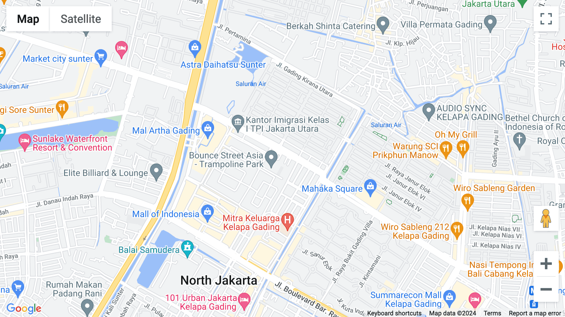 Click for interative map of Jalan Boulevard Artha Gading, RT.18/RW.8, Kelapa Gading Barat, Kecamatan Kelapa Gading, Harton Tower CITIHUB, Daerah Khusus Ibukota, Jakarta