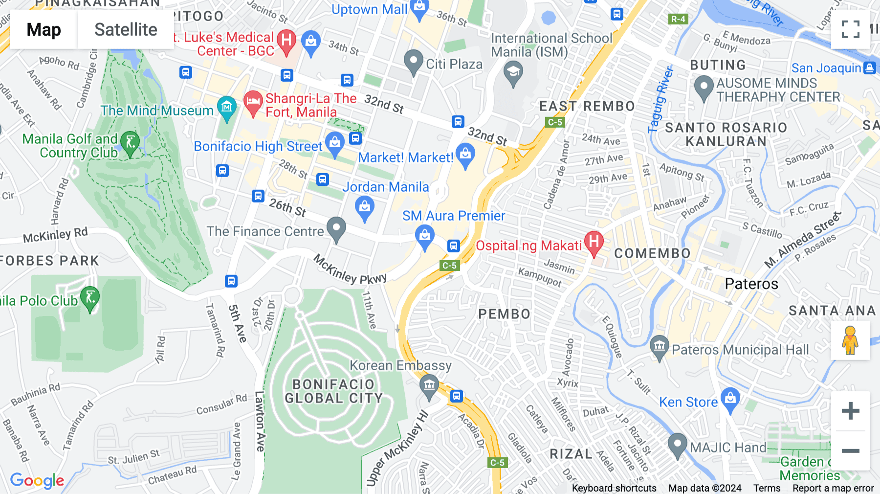 Click for interative map of 11th Floor, SM Aura Premier Office Tower, McKinley Parkway, Taguig