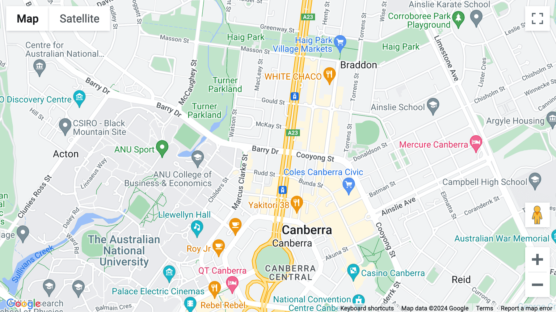 Click for interative map of 73 Northbourne Avenue, Level 5, Canberra