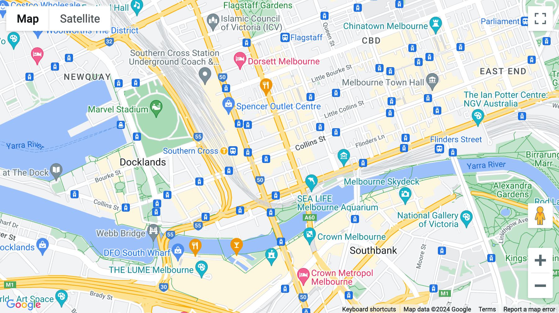Click for interative map of 555 Collins Street, Level 1, 555 Collins Exchange, Melbourne