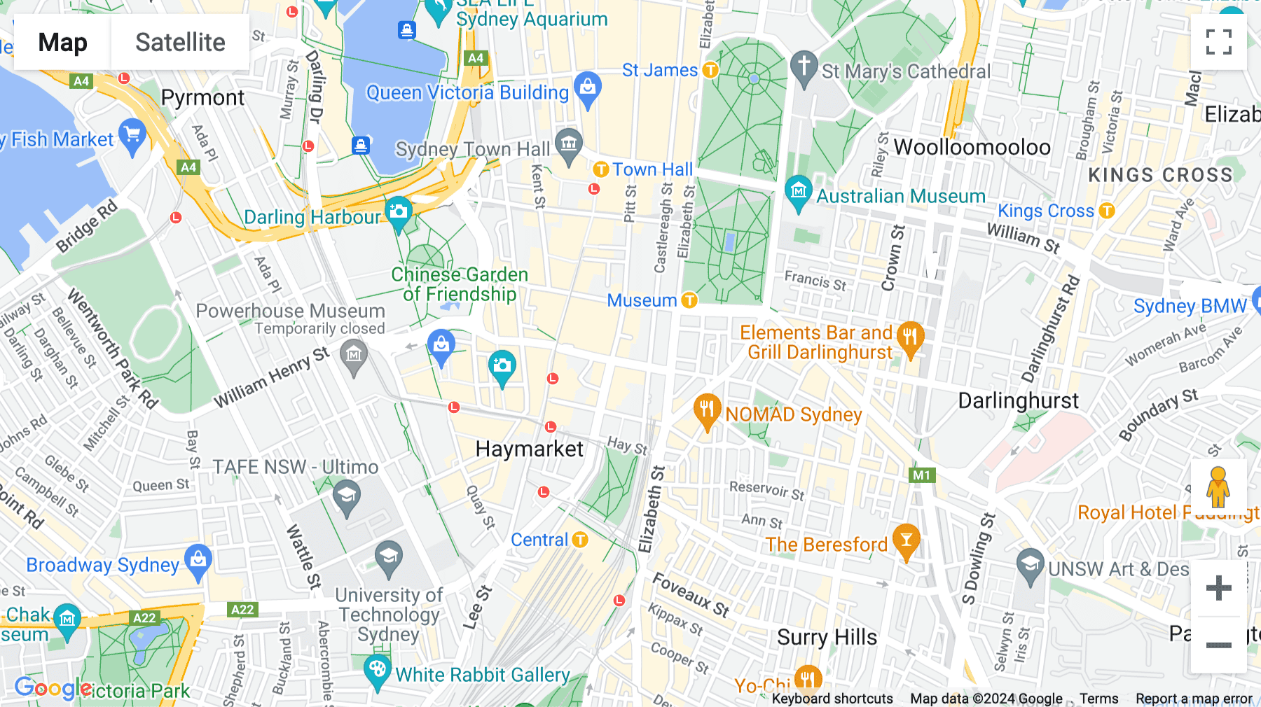 Click for interative map of 66 Goulburn Street, Level 9, Sydney