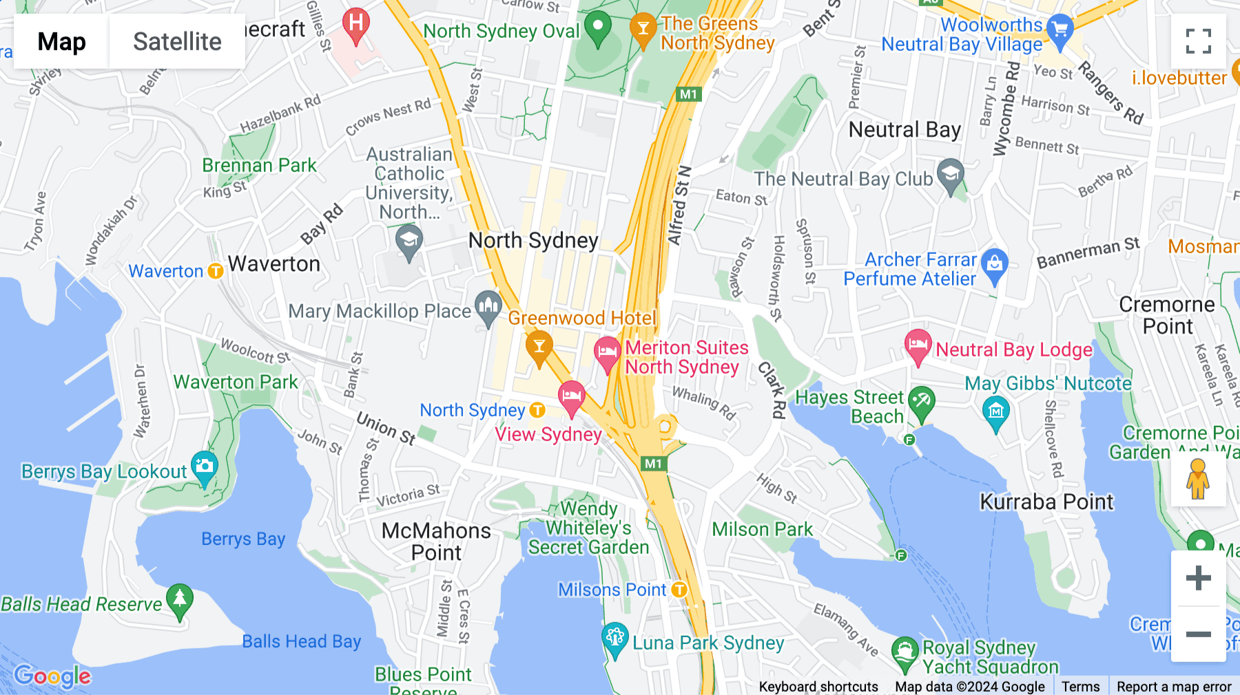 Click for interative map of 100 Arthur Street, Level 10, Sydney
