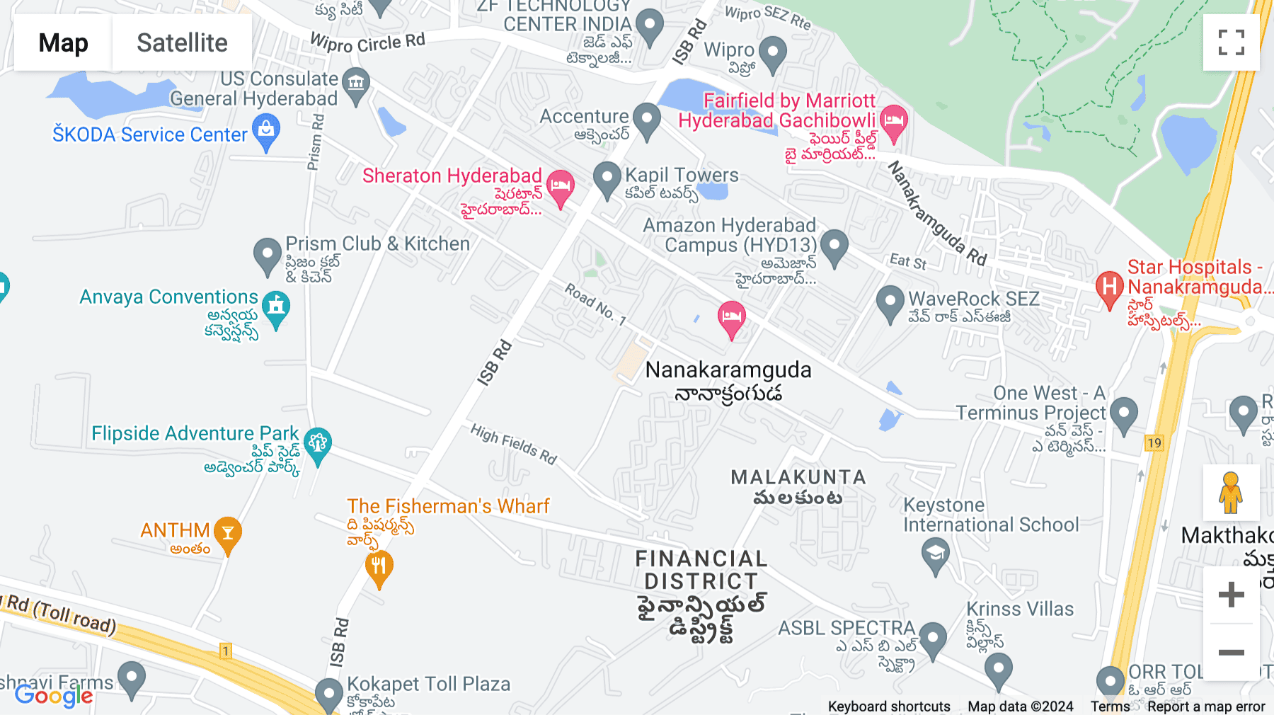 Click for interative map of Survey No. 322(Plot), Puppalaguda Village, MyScape Weave, Behind Continental Hospital, Hyderabad