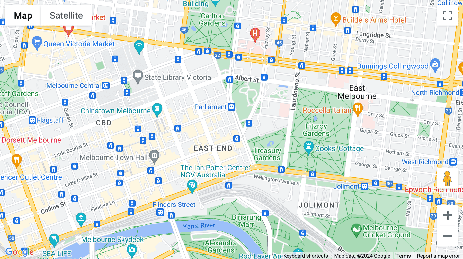 Click for interative map of 85 Spring Street, Melbourne