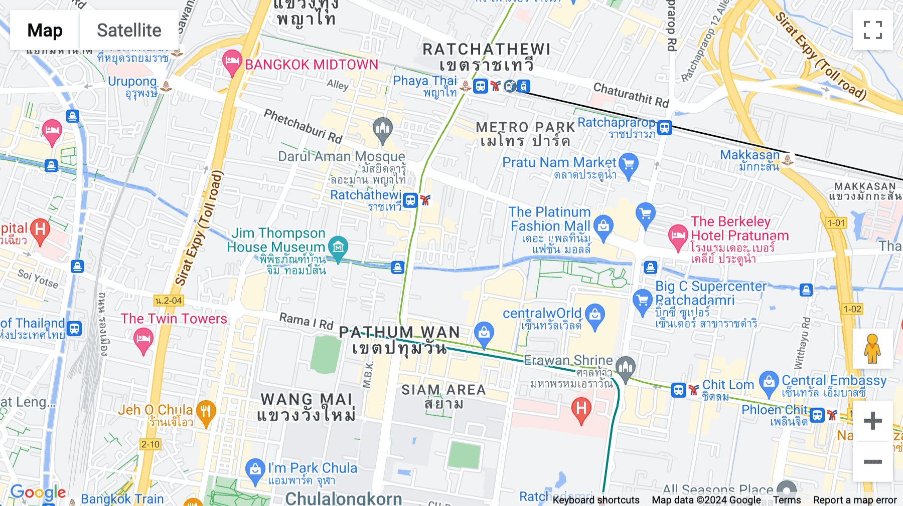 Click for interative map of Phayathai Road, Floor 1-7, Bangkok