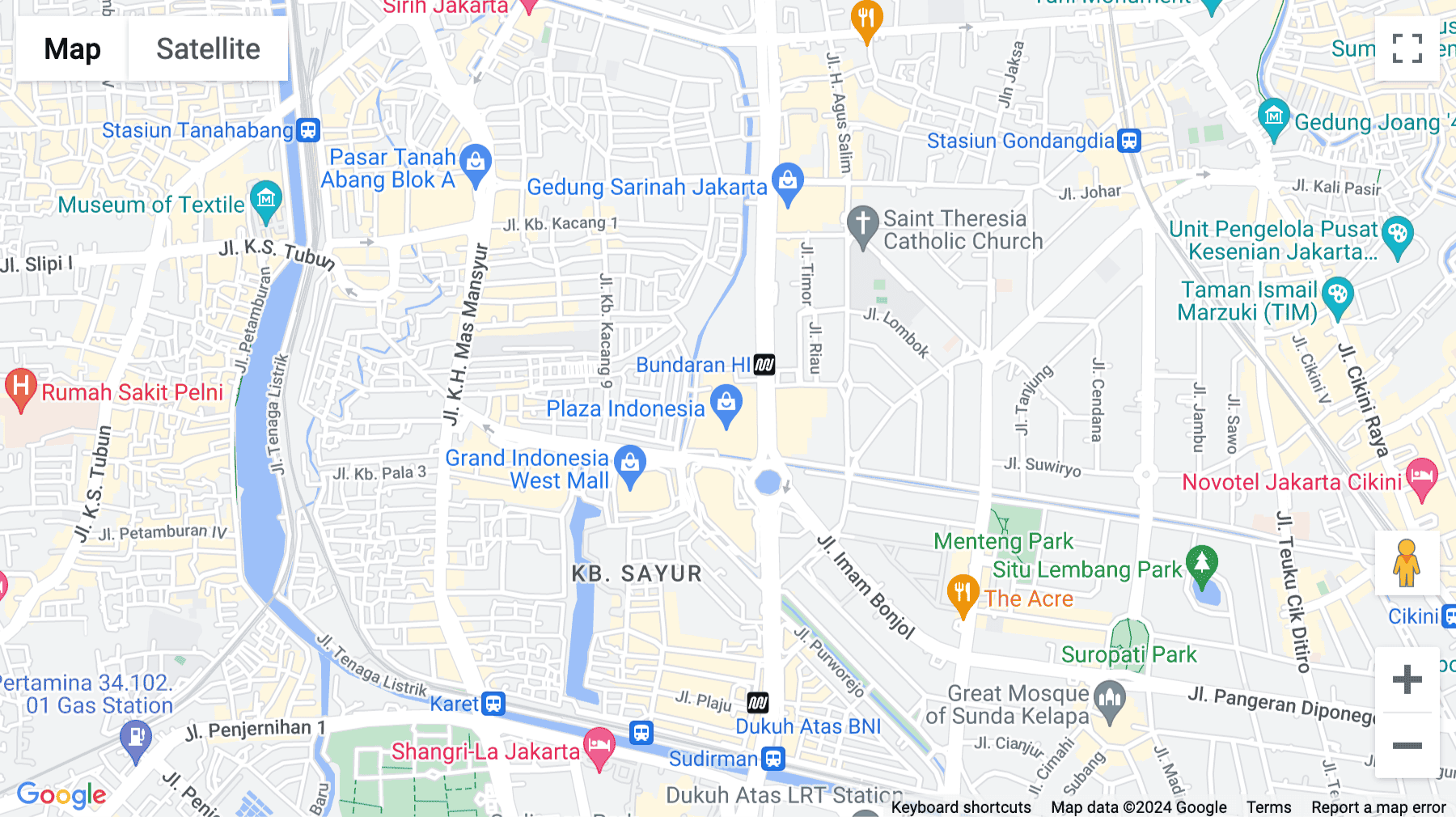 Click for interative map of Jalan M.H. Thamrin No. Kav. 28-30, RT.9/RW.5, The Plaza Office Tower, 7th floor, Gondangdia, Kecamatan Menteng, Jakarta