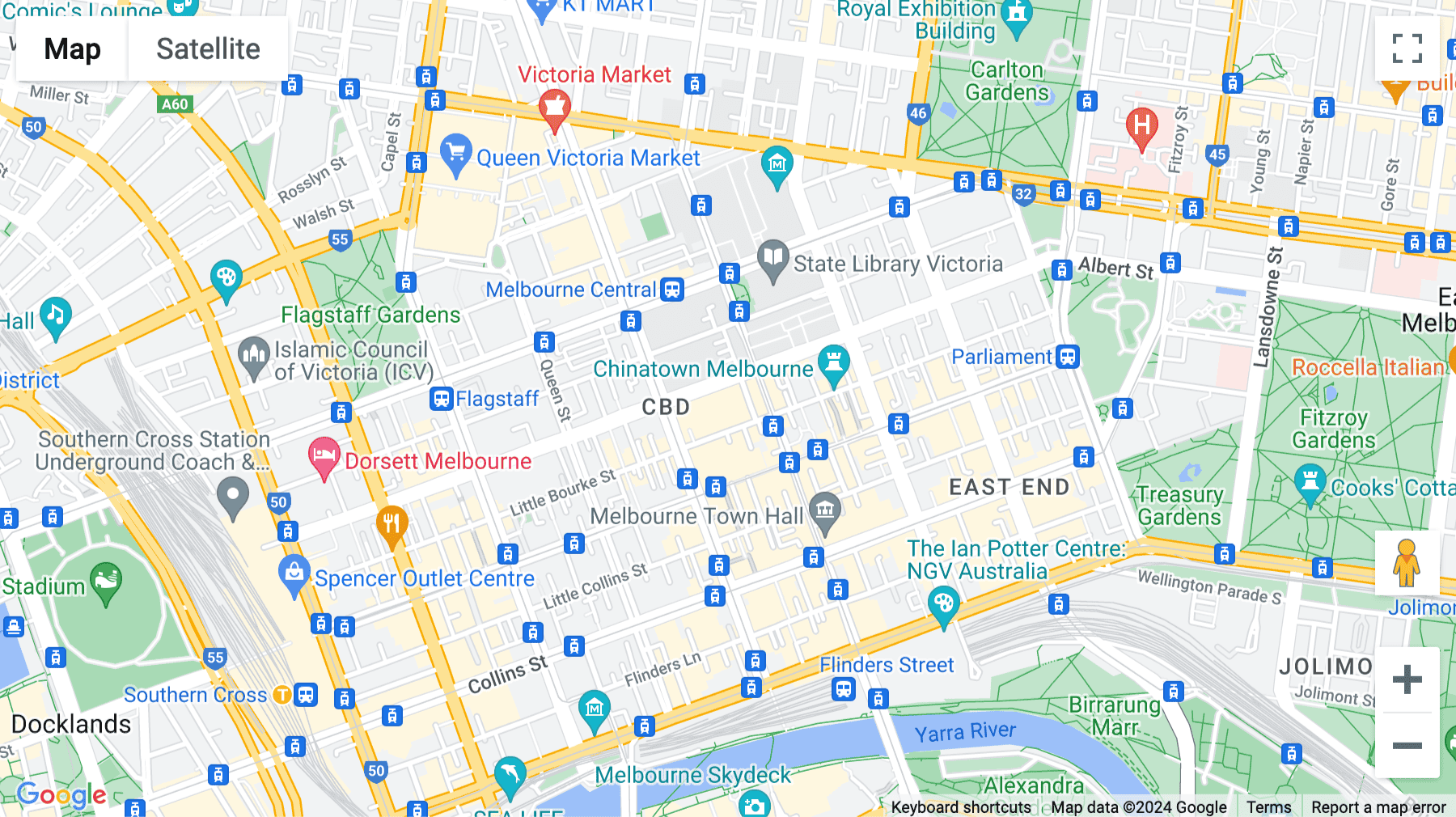 Click for interative map of 287 Lonsdale Street, Level 4, Melbourne