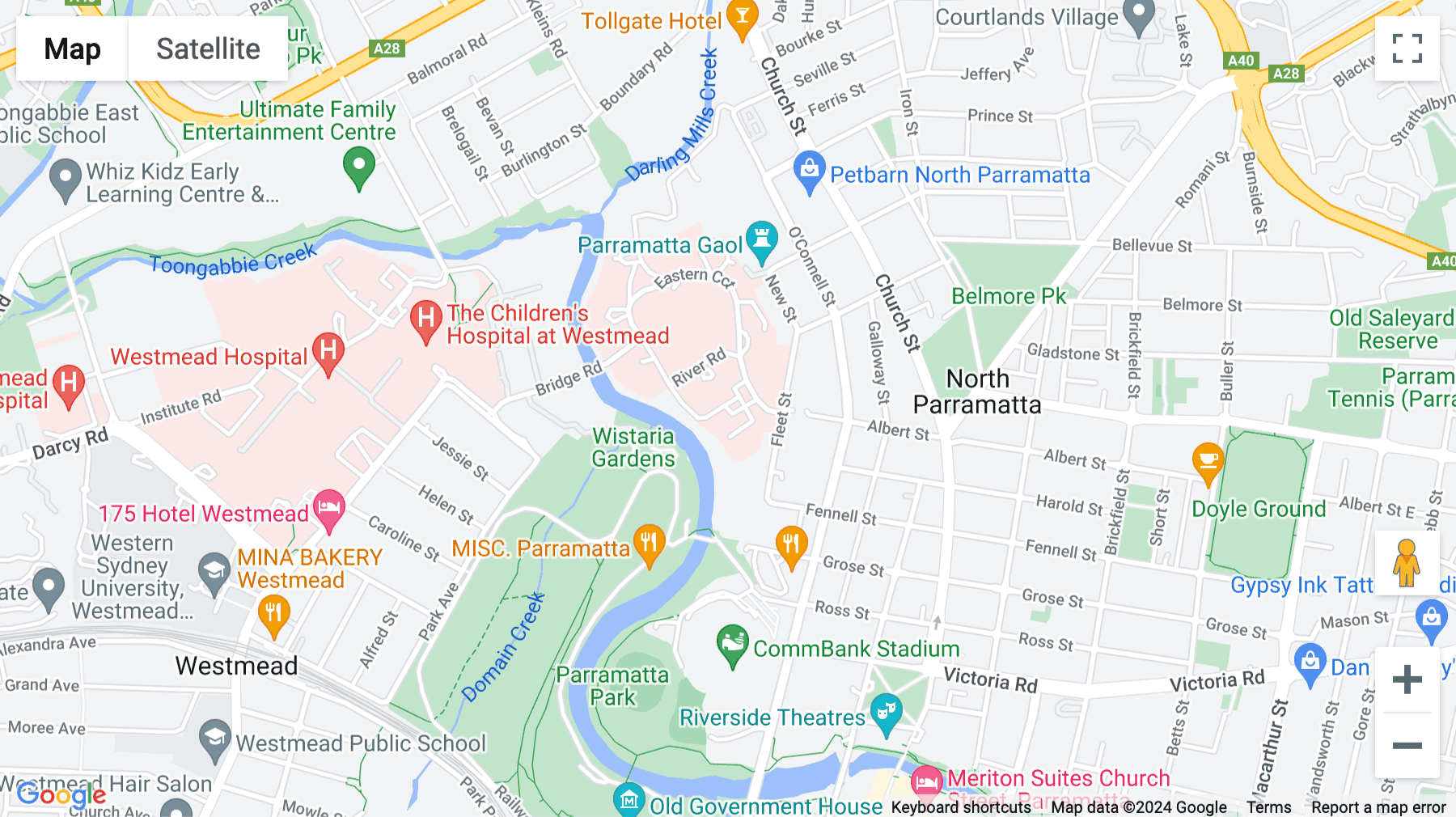 Click for interative map of 5 Fleet Street, Building C104, North Parramatta, Sydney