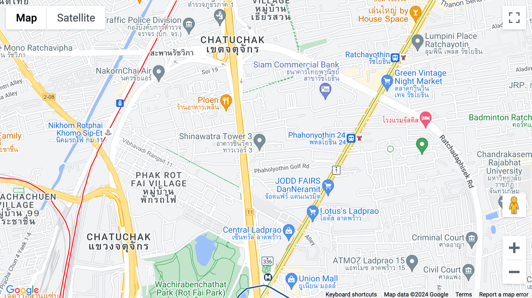 Click for interative map of No.1010 Viphavadi Rangsit Road, Shinawatra Tower 3, Bangkok