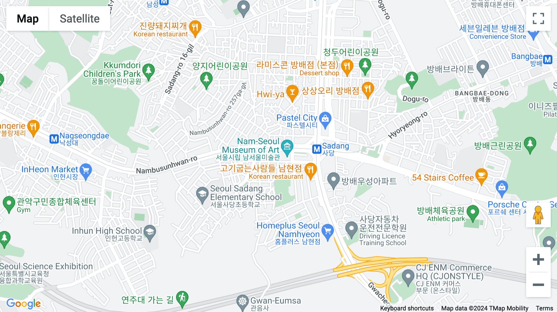 Click for interative map of 2072 Nambusunhwan-ro, 2nd Floor, Dowon Hall, Namhyeon-dong, Seoul