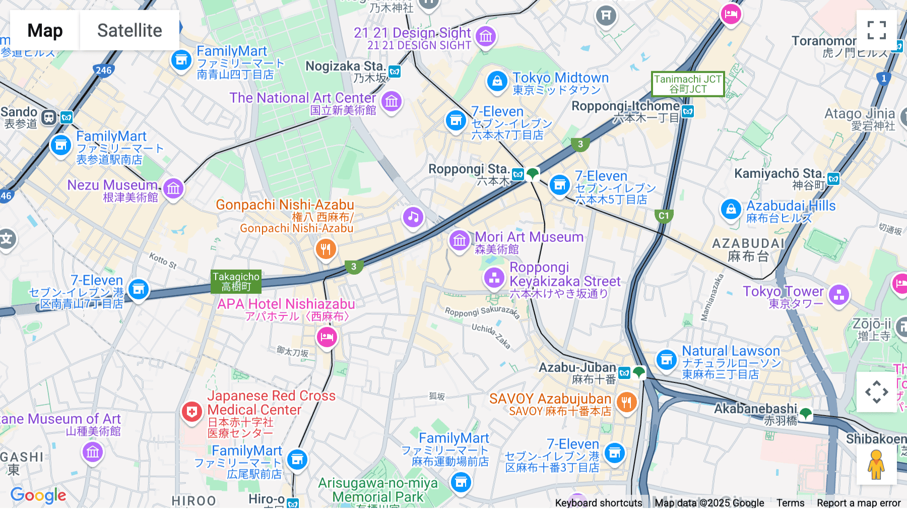 Click for interative map of Roppongi Hills Mori Tower 11F, 6-10-1 Roppongi, Minato ku, Tokyo
