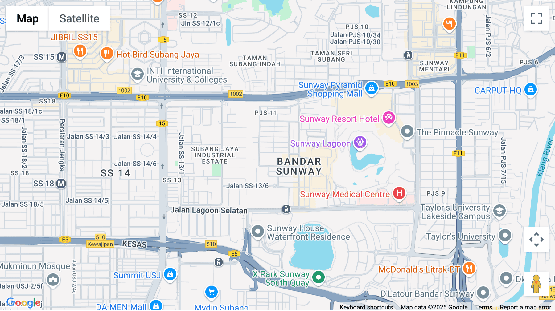 Click for interative map of Lot 10 Jalan PJS 11/18, Bandar Sunway, Petaling Jaya