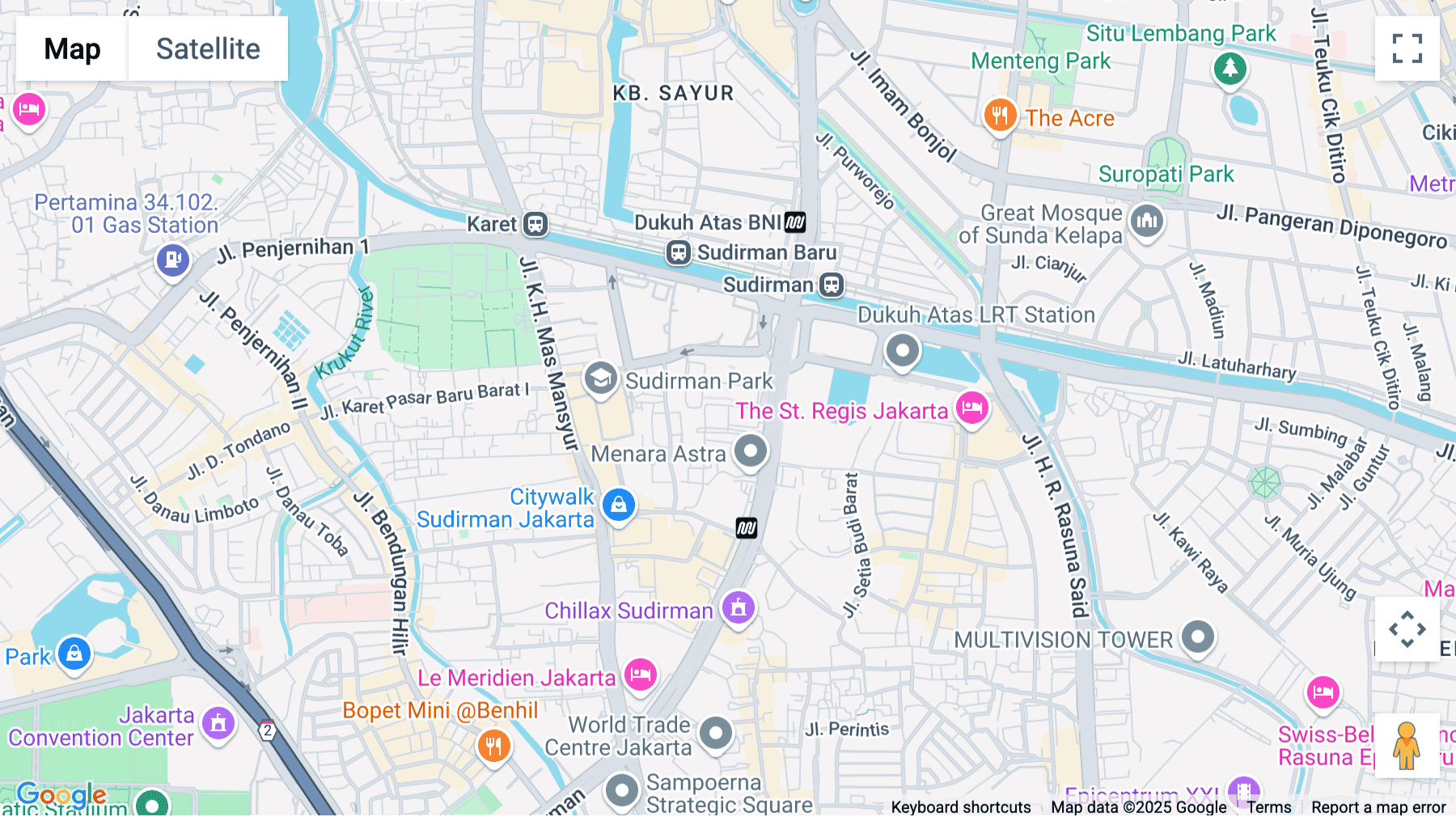 Click for interative map of Jalan Jend. Sudirman kav 3, Jakarta pusat, Tanah Abang, Jakarta