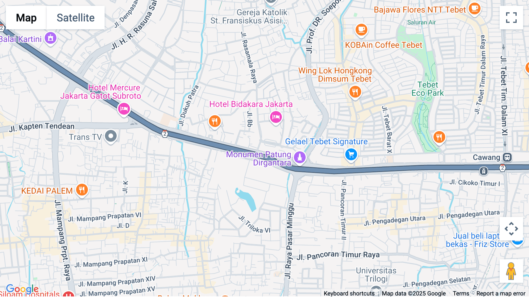 Click for interative map of Jalan Gatot Subroto Kav 71-73, Menara Bidakara 1, Jakarta