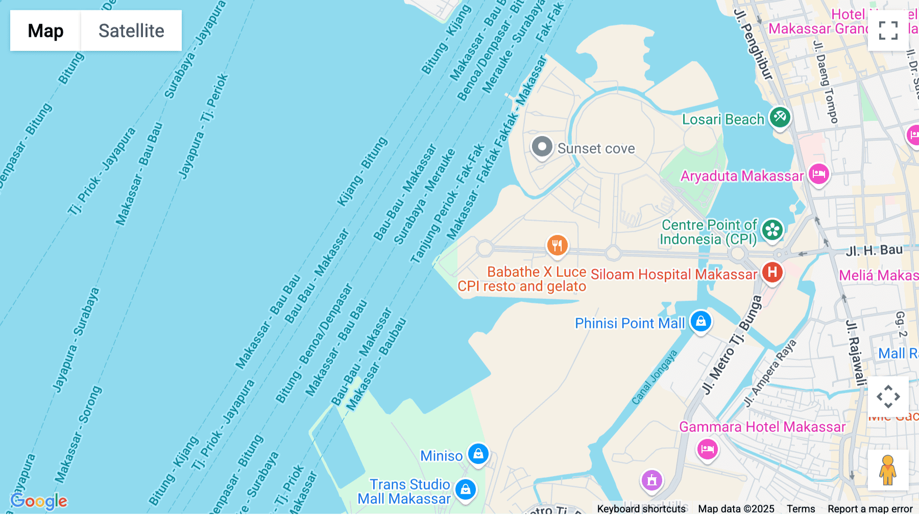 Click for interative map of Sunset Boulevard Street No. 16, Delft Apartment, Makassar