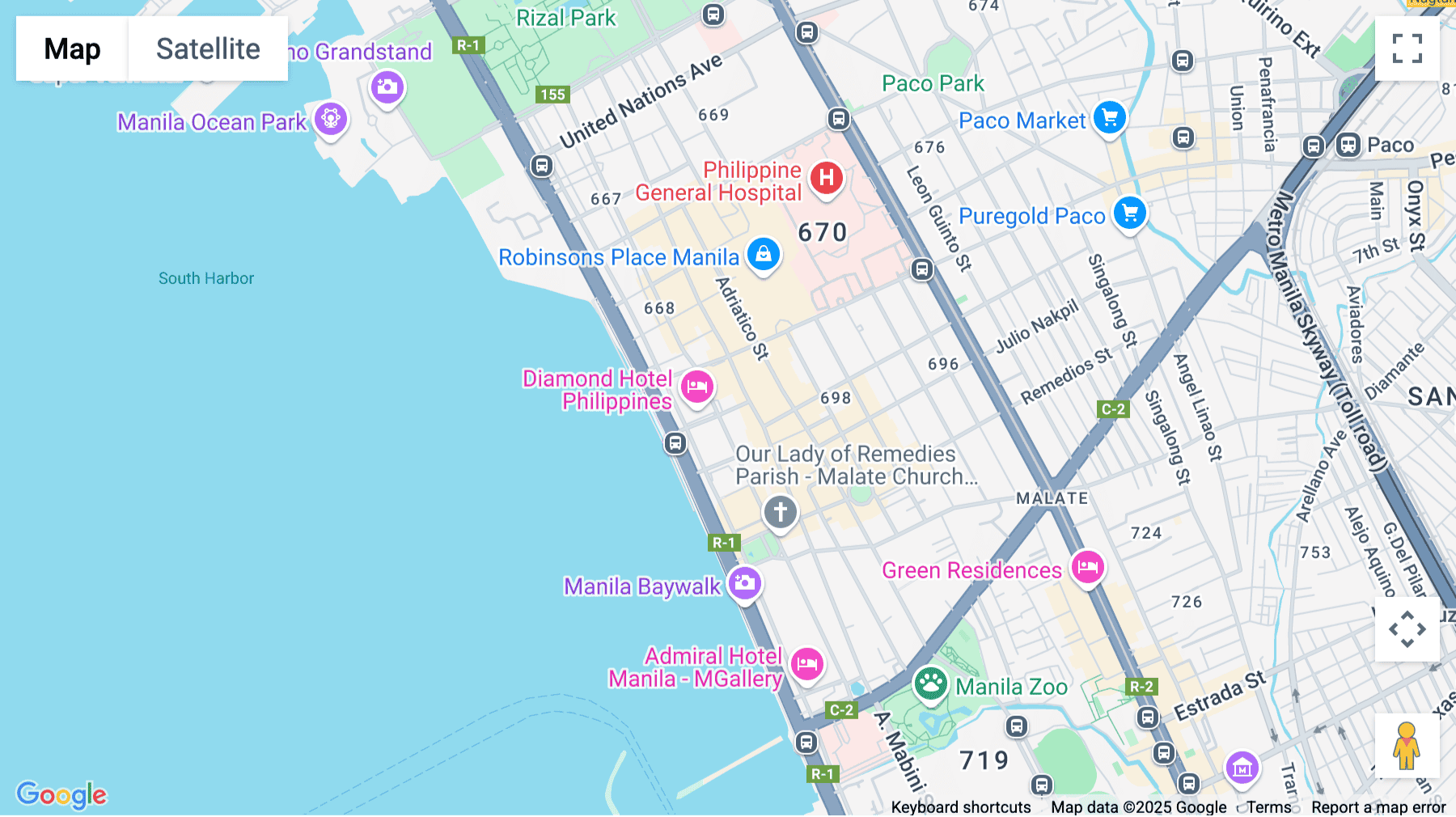 Click for interative map of M. Adriatico corner Malvar St, Malate, Adriatico Square, Manila