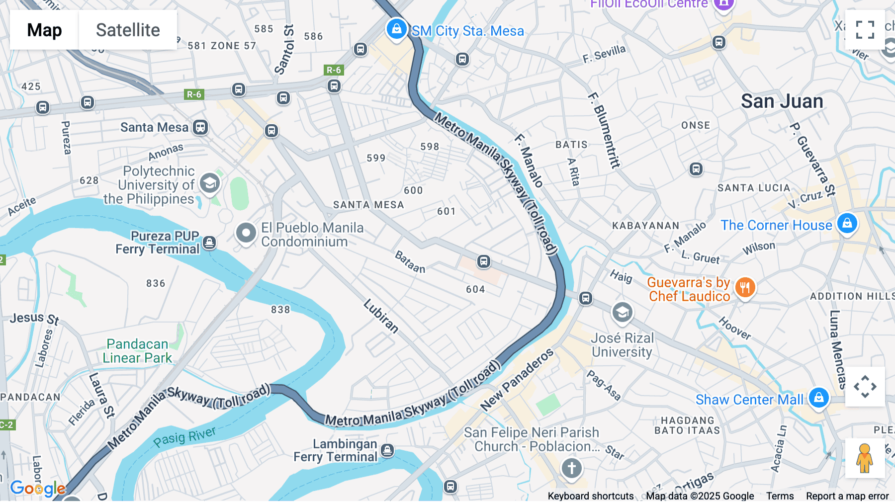 Click for interative map of P. Sanchez corner 3rd Street, Sta Mesa, Doña Elena Tower, Manila