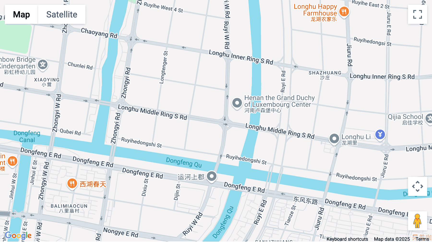 Click for interative map of Kineer Mansion, (100 meters southeast of the intersection of Longhu Middle Ring South Road & Ruyi West Road), Jinshui District, Zhengzhou