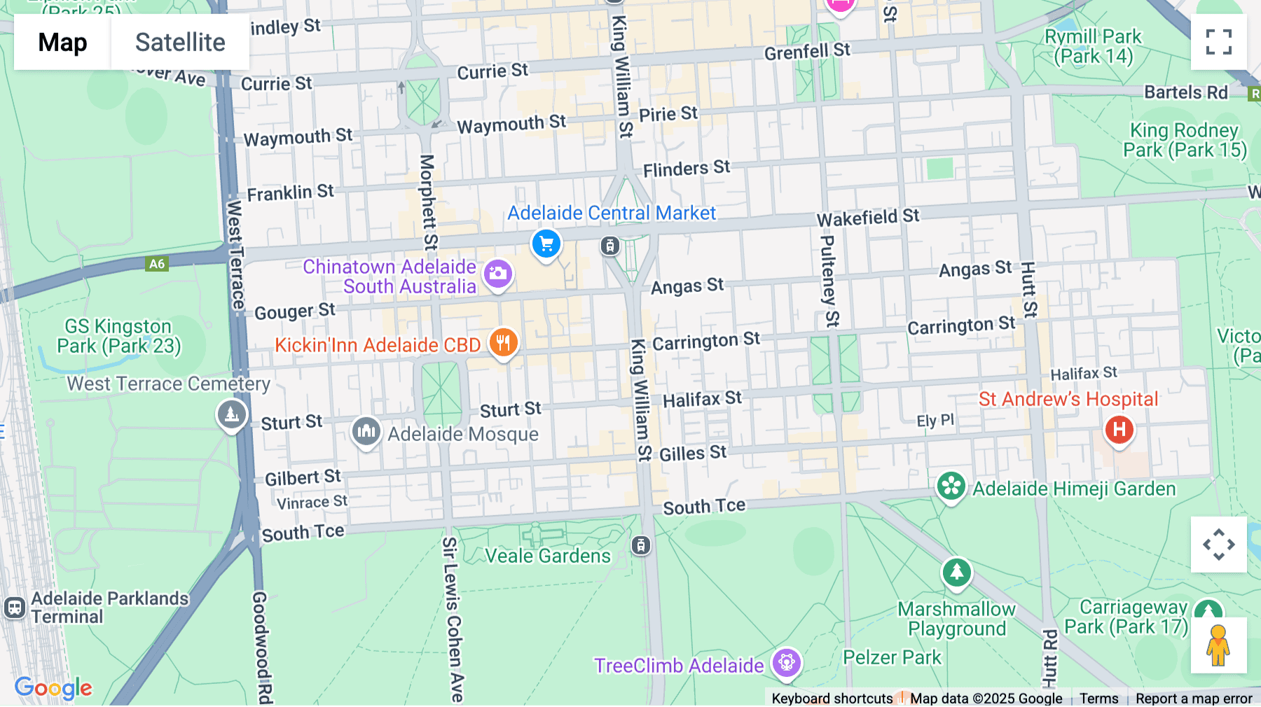 Click for interative map of 322 King William St, Adelaide