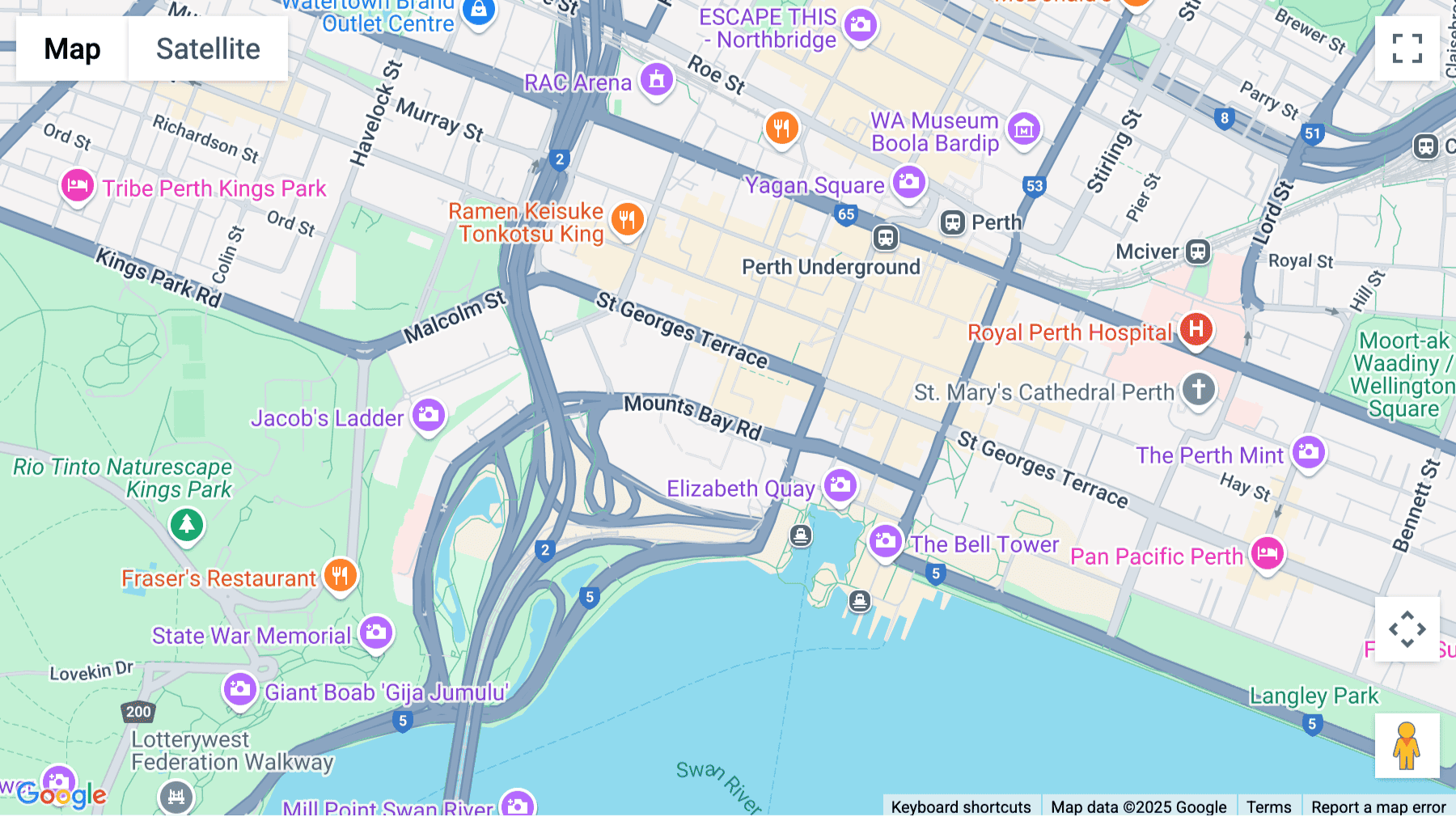Click for interative map of 141 St Georges Terrace, Level 5 & 6, Perth