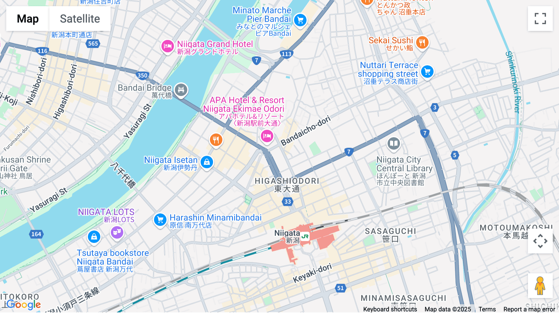 Click for interative map of 2-4-10 Higashiodori, Chuo-ku, Niigata Prefecture, Niigata