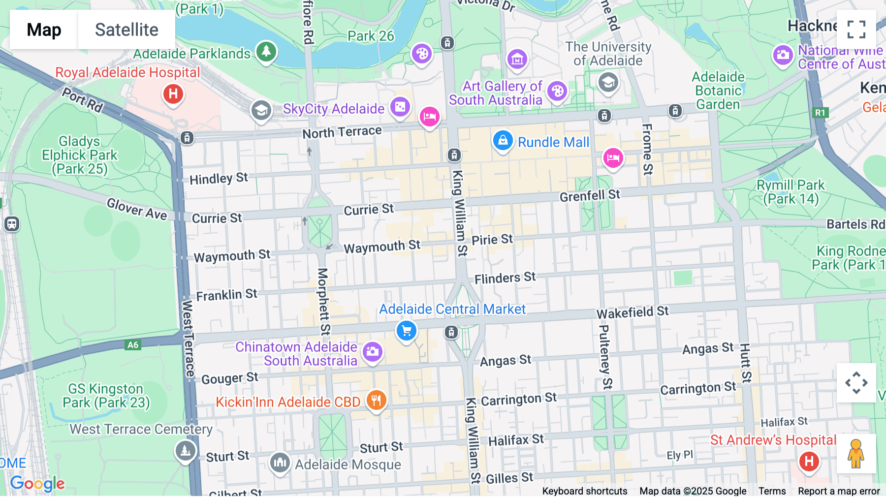 Click for interative map of 121 King William Street, Level G, Adelaide