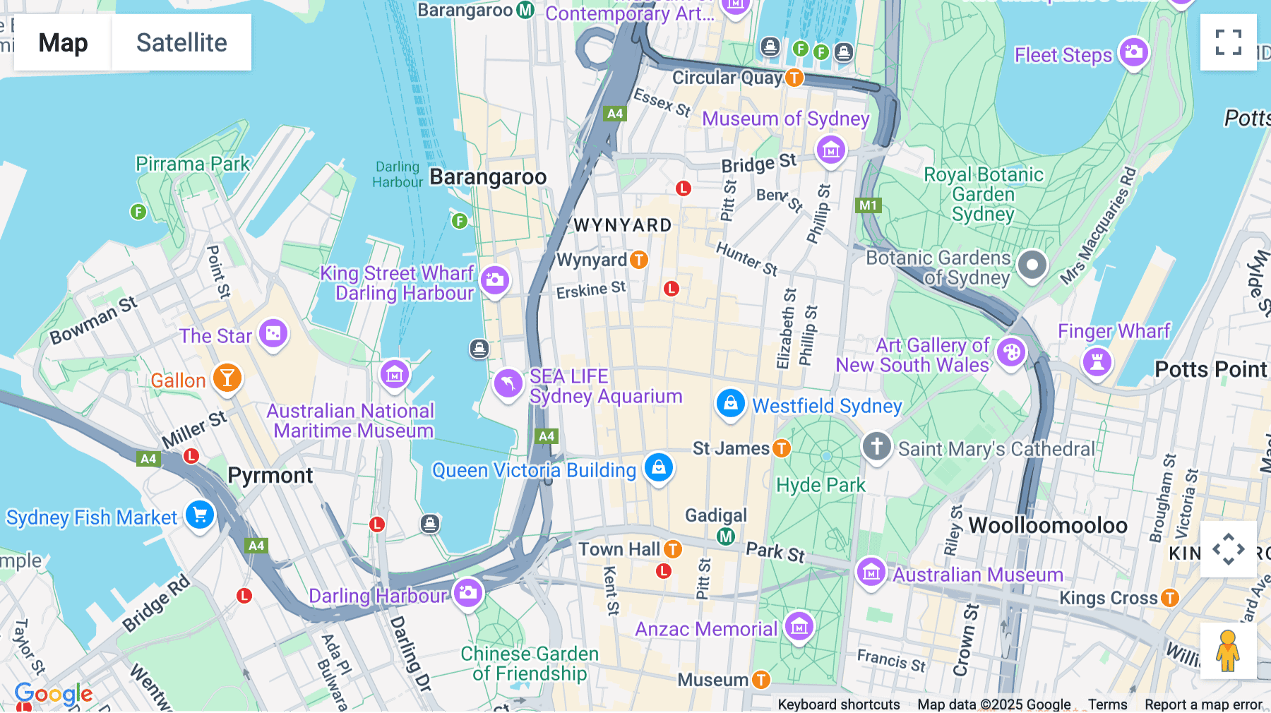 Click for interative map of 66 King Street, Sydney