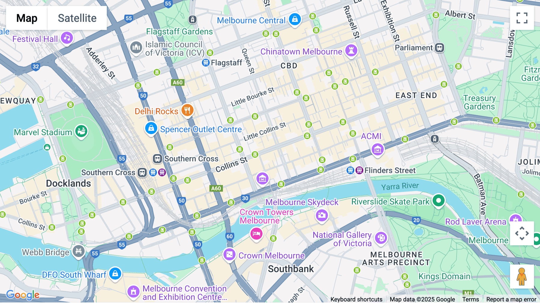 Click for interative map of Level 2/401 Collins St, The Trustees Building, Melbourne