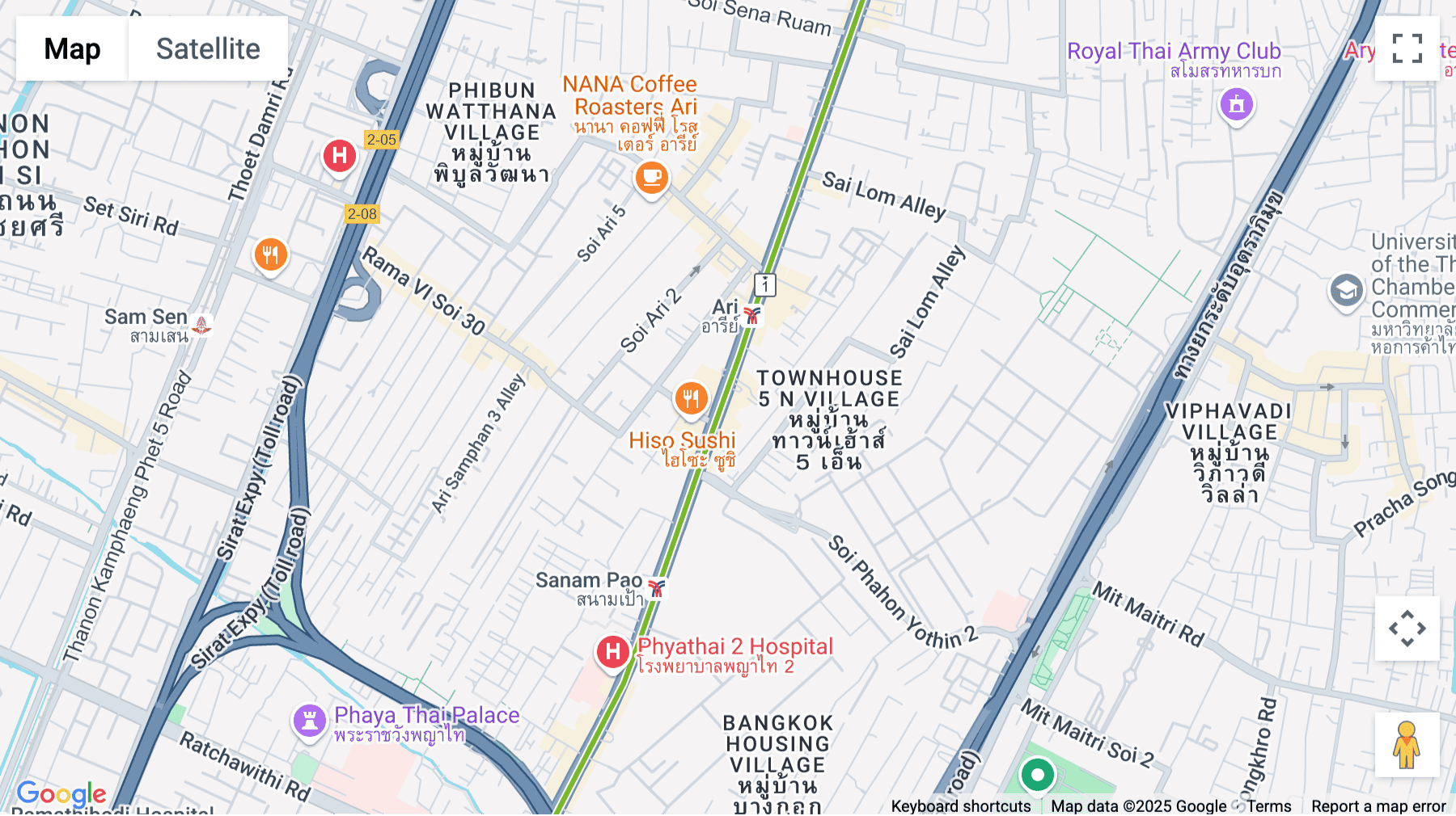 Click for interative map of No.304, Phaholyothin Road, Samsen Nai, Phayathai, 23rd Floor, Vanit Place Aree, Bangkok