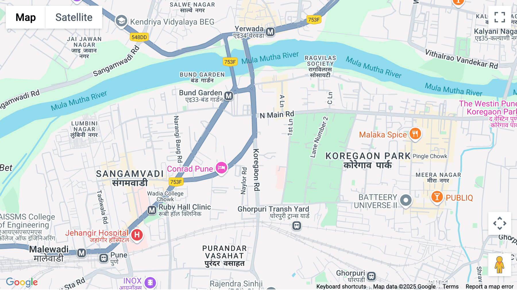 Click for interative map of 1st & 2nd Floor, Arcadian Building, Lane 5A, North Main Road, Koregaon Park, Pune