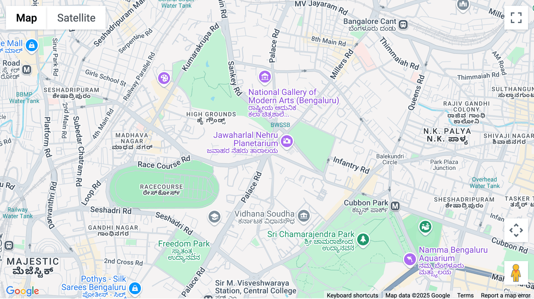 Click for interative map of Level 3, Ward No. 46, Palace Road, High Grounds, Sampangi Rama Nagar, Bangalore