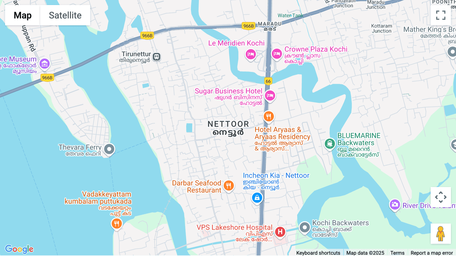 Click for interative map of Door No.X/314-M, Q1 Mall, NH 47, By Pass, Nettoor Desom and P.O, Maradu Village, Kanayannur Taluk, Ernakulam District Q1 Mall, Kochi