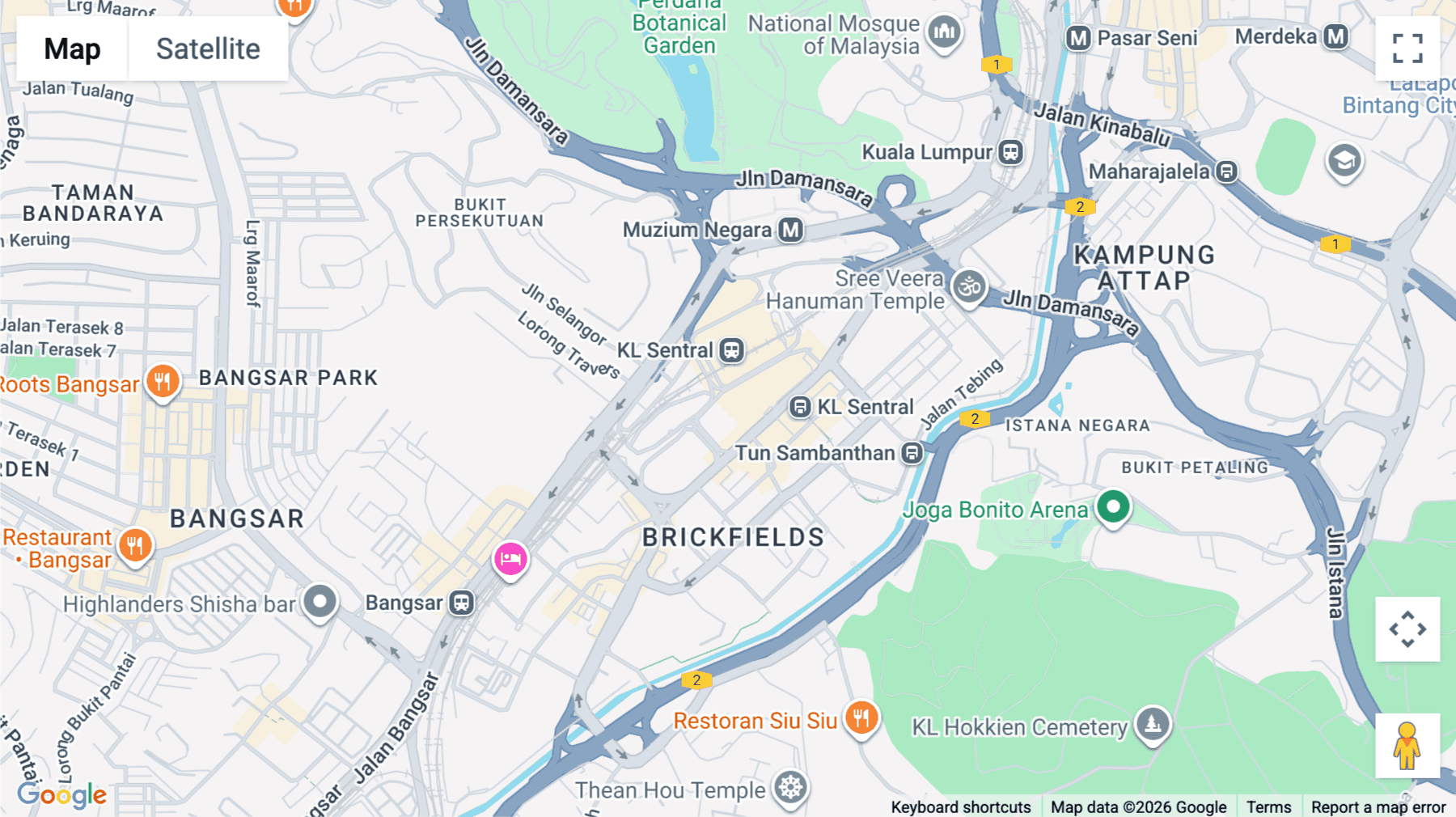 Click for interative map of NU Tower 1, Level 23A, Jalan Tun Sambanthan, Level 23A, Jalan Tun Sambanthan, KL Sentral, Menara Allianz Sentral, Kuala Lumpur