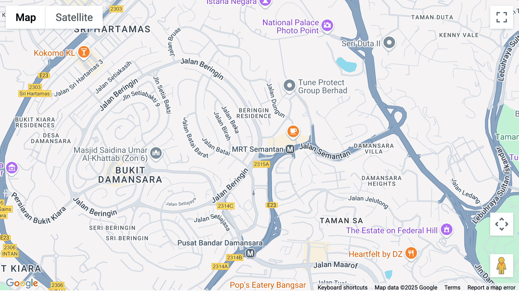 Click for interative map of 2-02, Level 2 Menara Manulife 6, Jalan Gelenggang, Damansara Heights, Kuala Lumpur