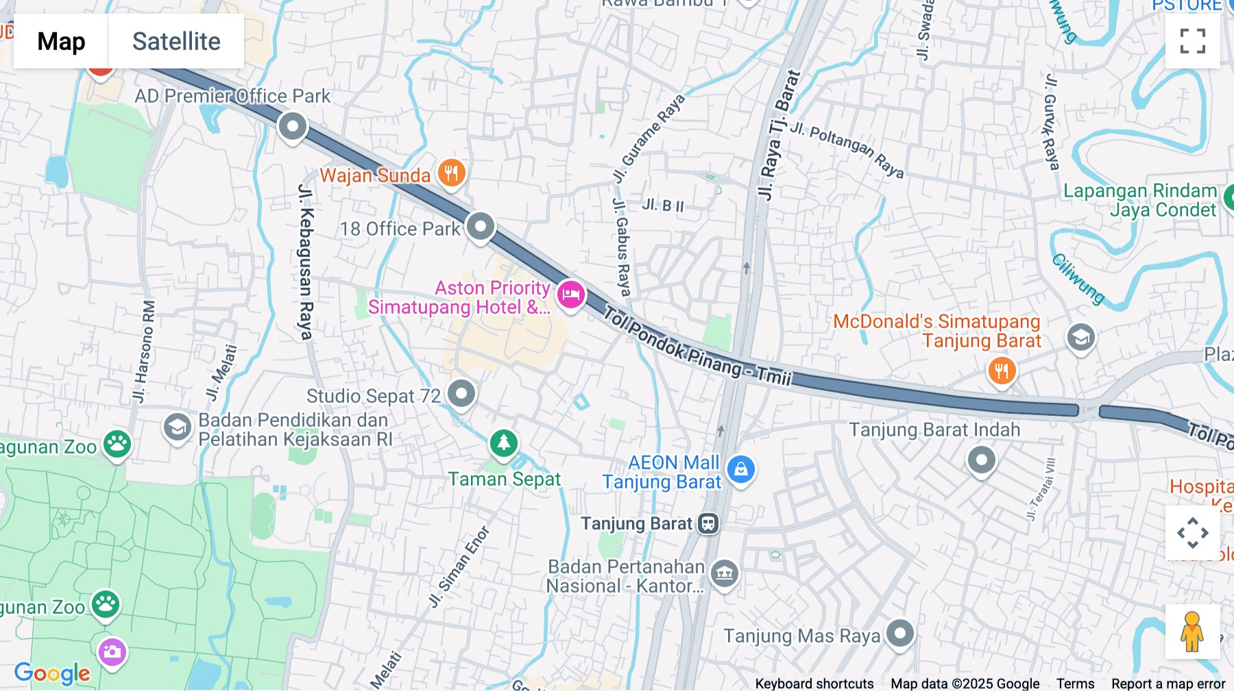 Click for interative map of Jalan TB Simatupang No. Kav. 89G, GKM Green Tower, Jakarta
