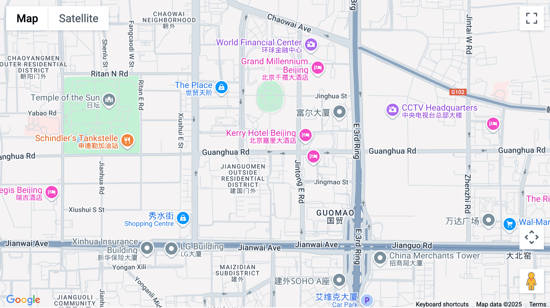 Click for interative map of Sunshine 100 Office Building, Floor B1, Tower D, No. 2 Guanghua Road, Chaoyang District, Beijing