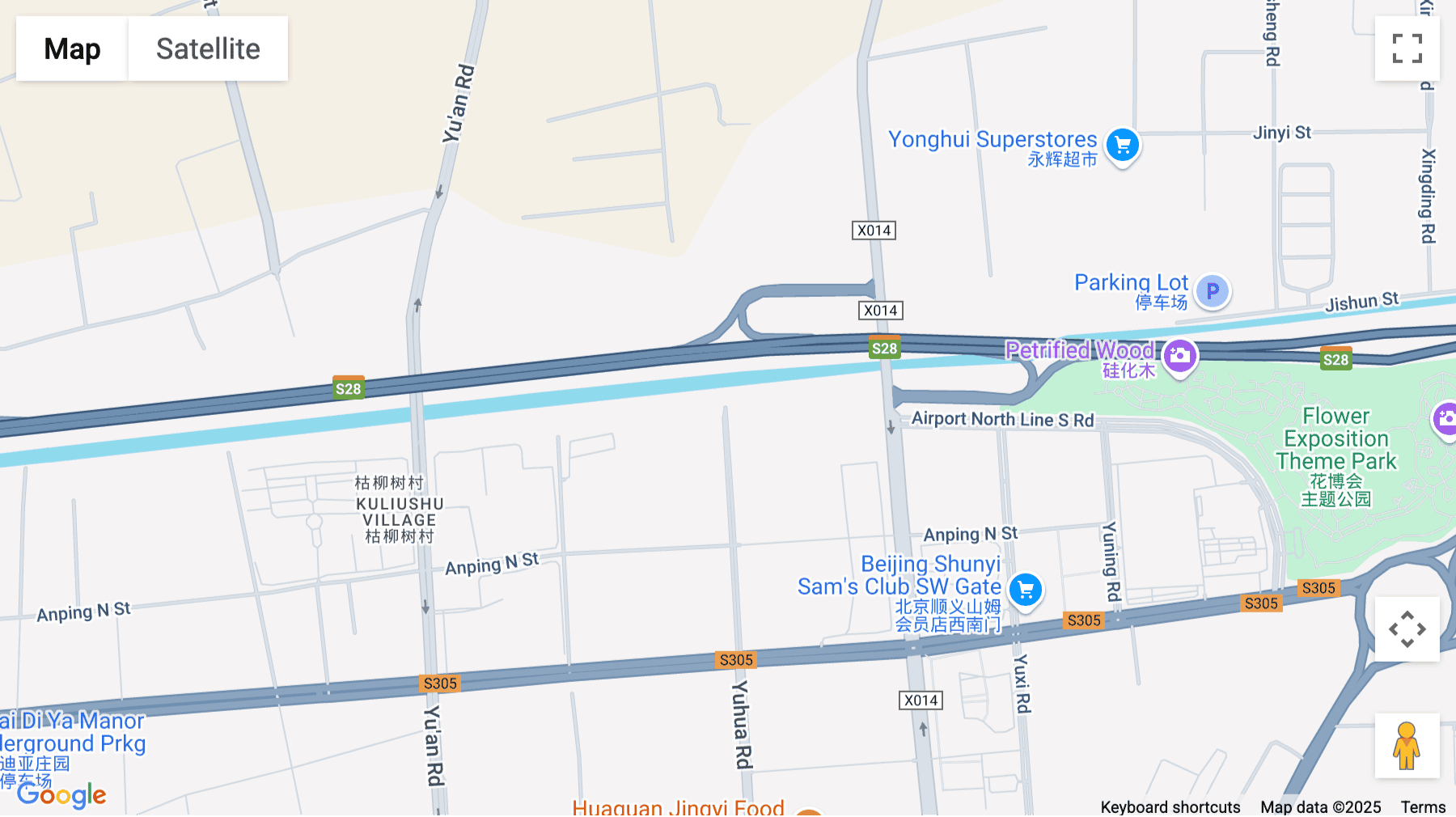 Click for interative map of Ronghui Garden, 15-1/2/3, No. 28 Yuhua Road, Shunyi District, Beijing